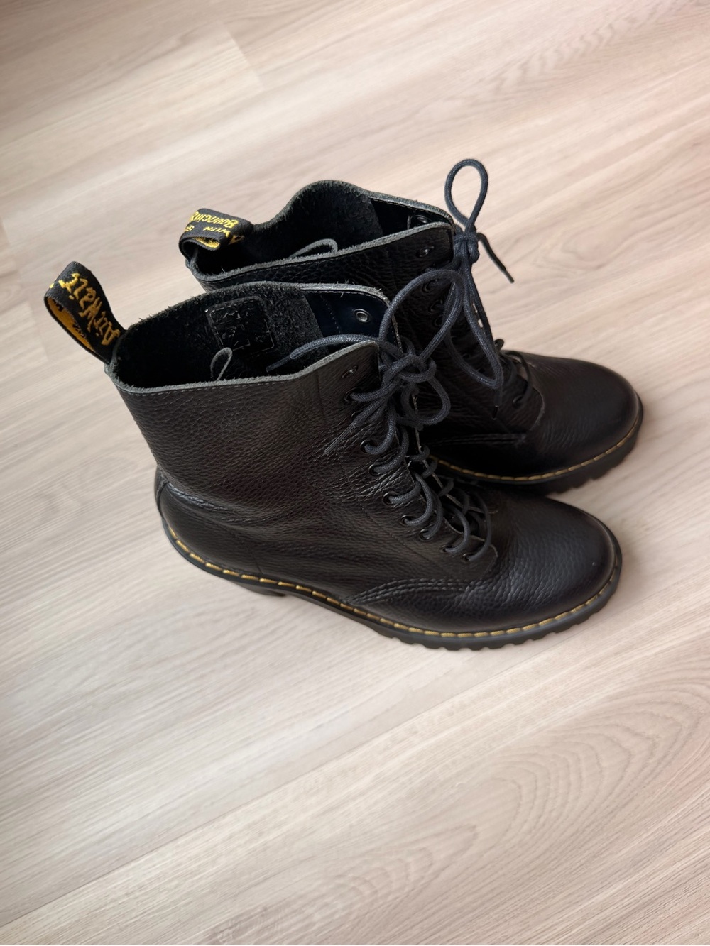 Dr martens Black Lace-Up Combat Booties